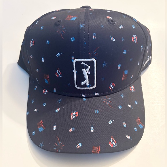PGA Tour Patriotic Golf Ball Cap NWT - Picture 1 of 4